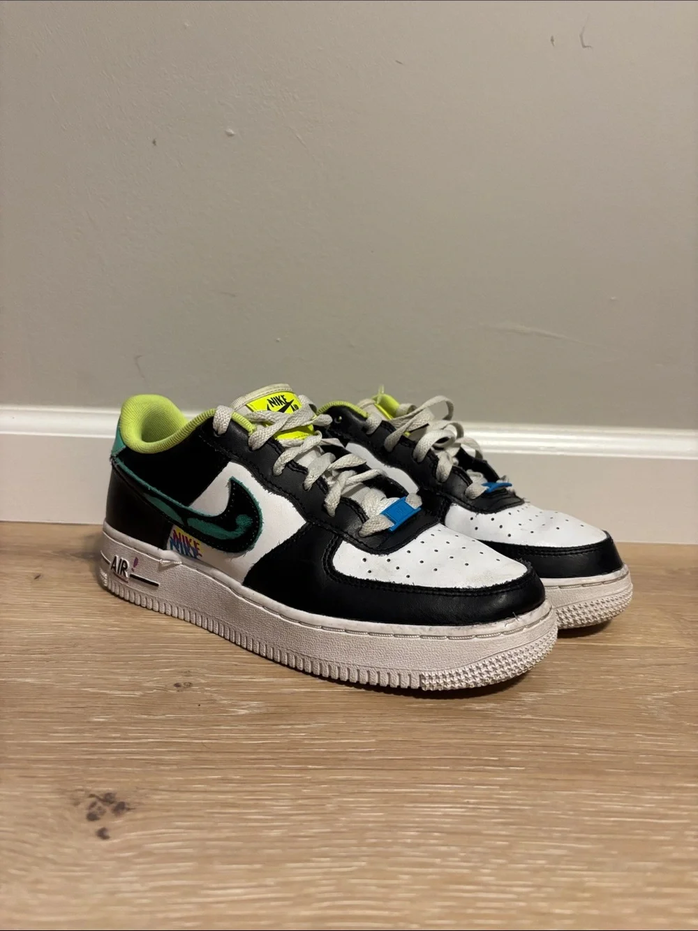 Nike Green, Teal, and Mint Low Air Force 1